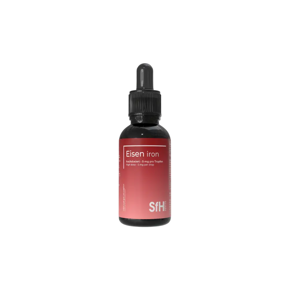 Eisen von Science for Health – Pipettenflasche mit Eisentropfen (5 mg Eisen pro Tropfen)